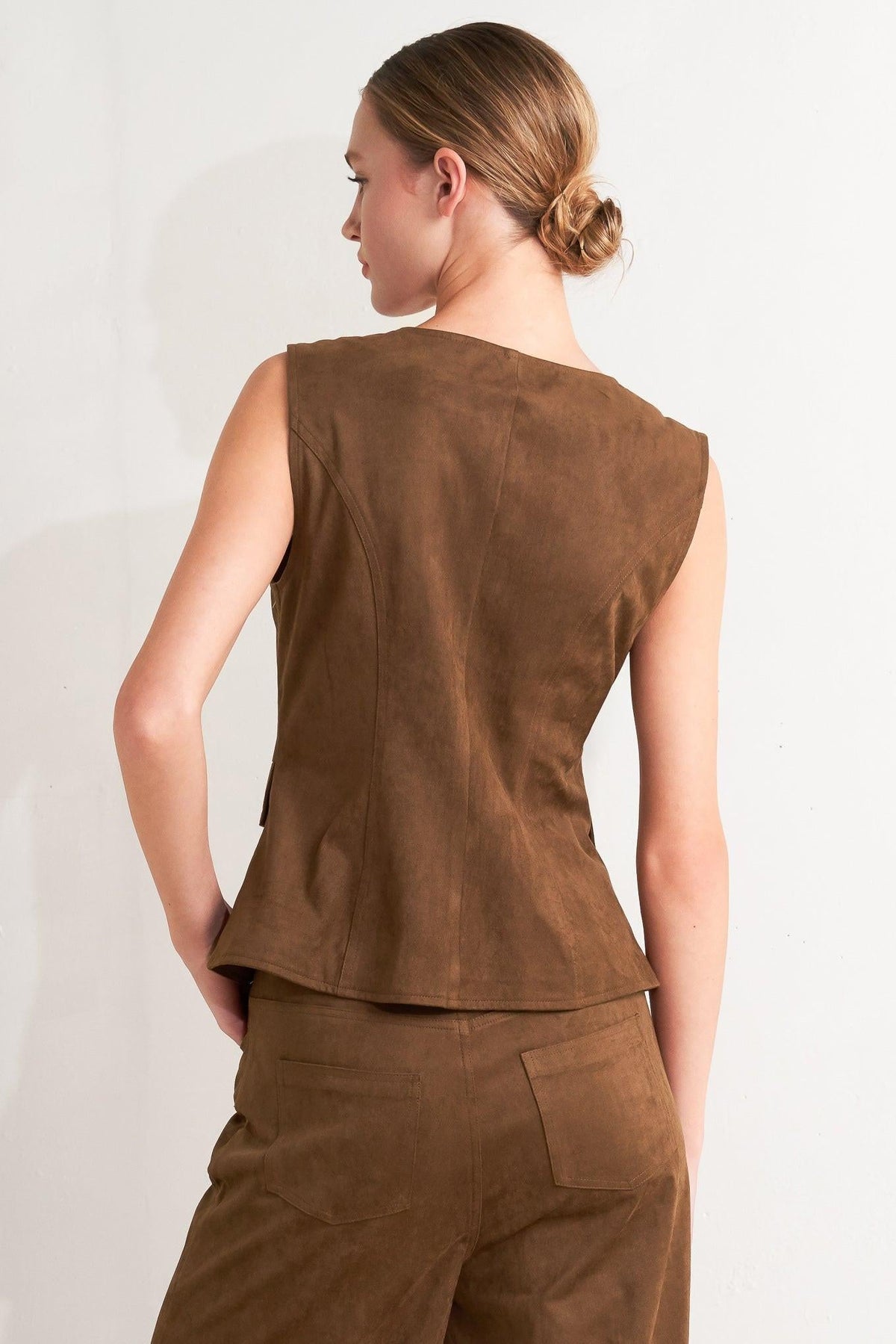 MIDNIGHT MESA STYLE FAUX SUEDE VEST