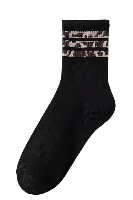 Animal Print Retro Crew Socks - Prim Clothing Company