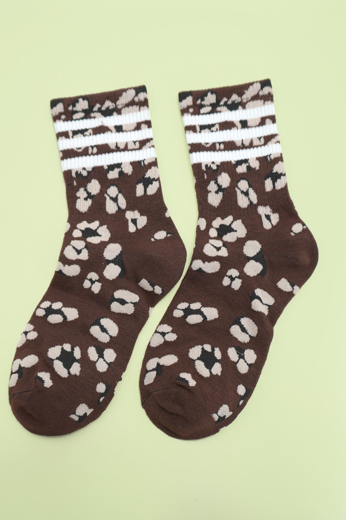 Animal Print Retro Crew Socks - Prim Clothing Company