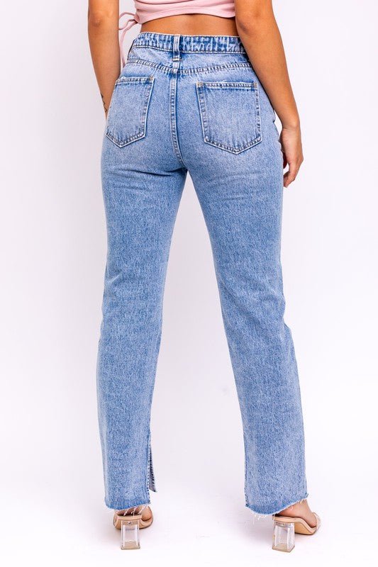 Asymmetrical Boot Cut Jean - Prim Clothing Company