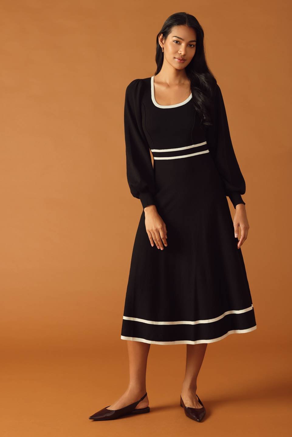 CEDAR LINE ELEGANCE SWEATER MIDI DRESS - Prim Clothing Company