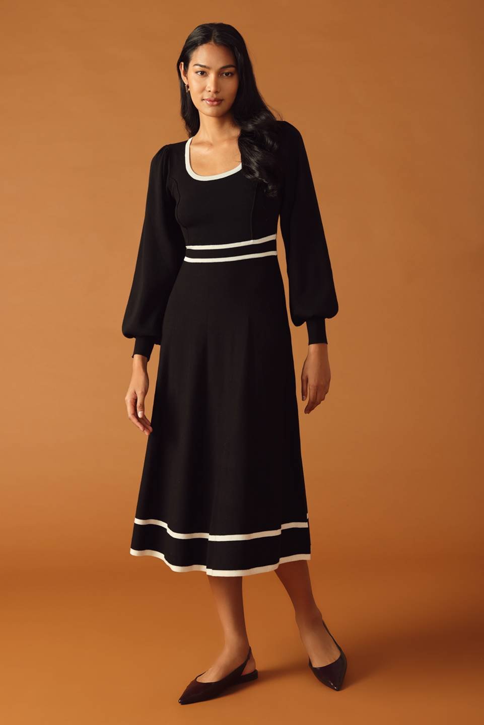 CEDAR LINE ELEGANCE SWEATER MIDI DRESS - Prim Clothing Company