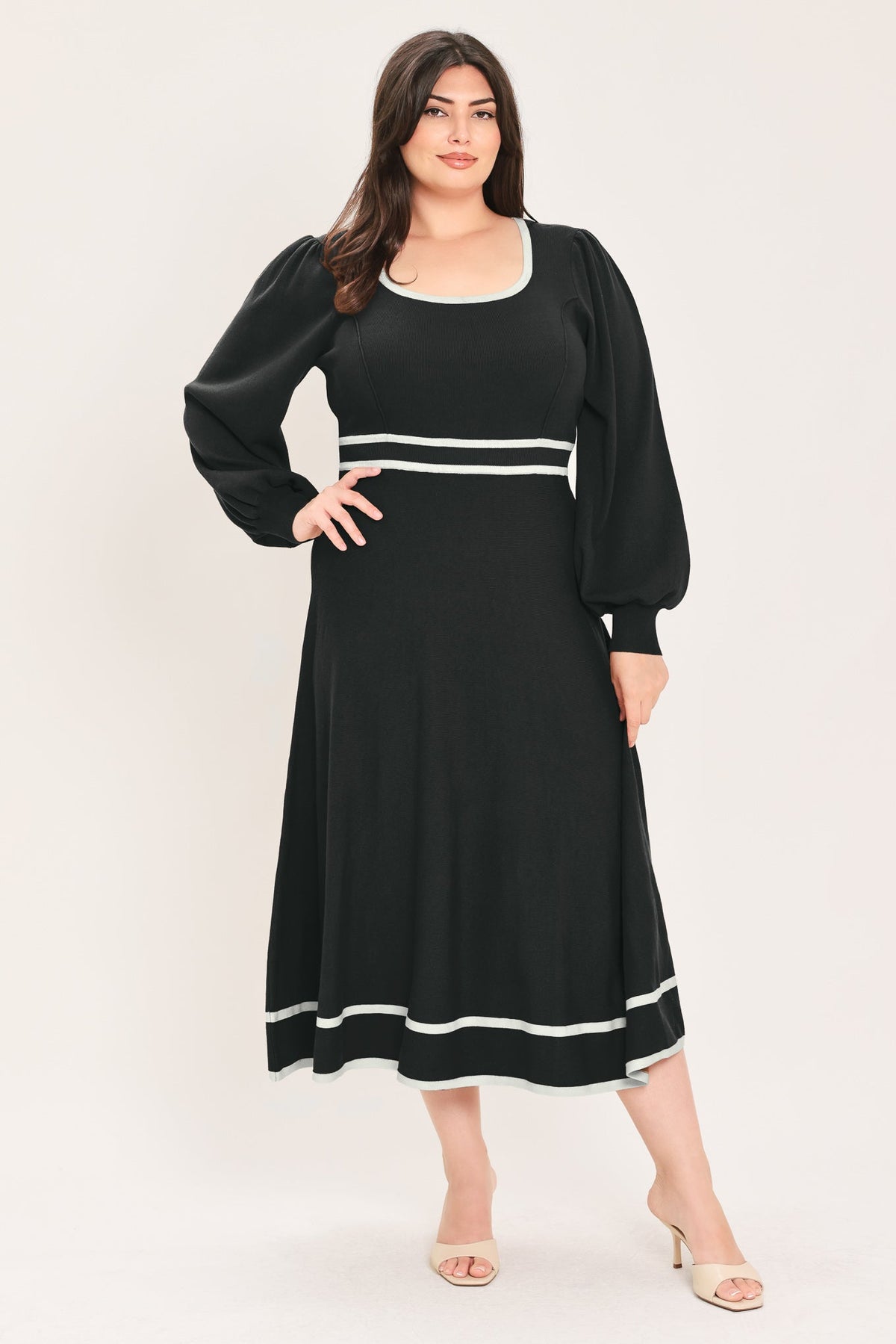 CEDAR LINE ELEGANCE SWEATER MIDI DRESS - Prim Clothing Company