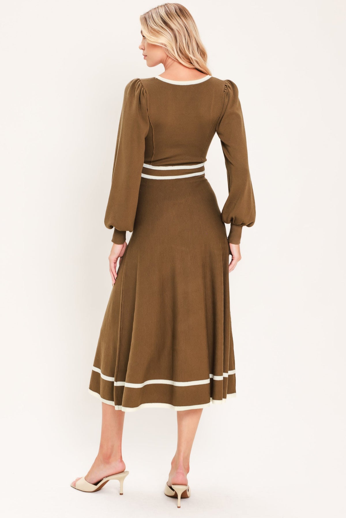 CEDAR LINE ELEGANCE SWEATER MIDI DRESS - Prim Clothing Company