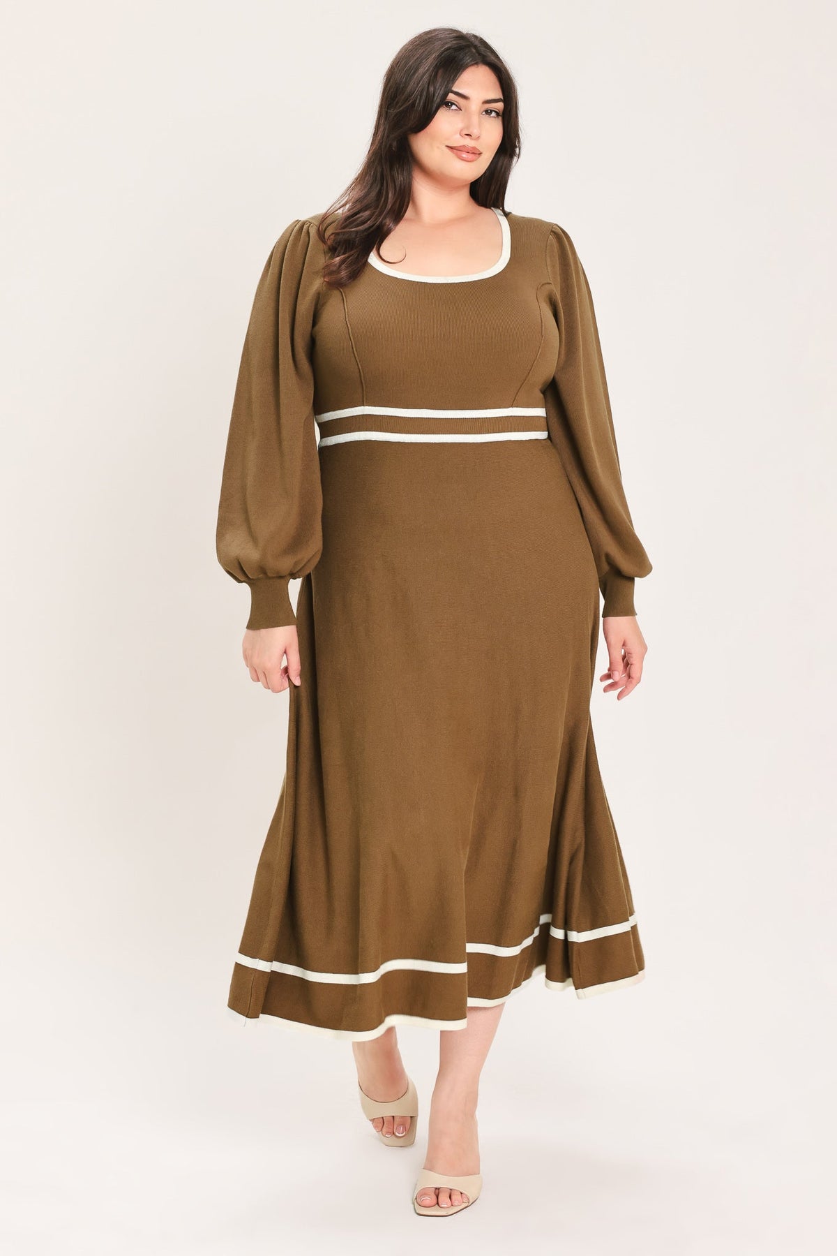 CEDAR LINE ELEGANCE SWEATER MIDI DRESS - Prim Clothing Company