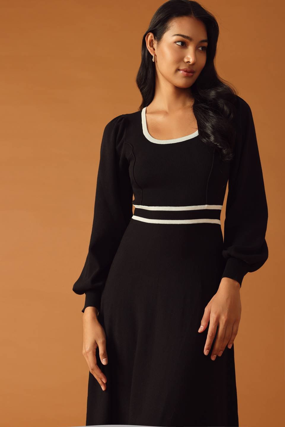 CEDAR LINE ELEGANCE SWEATER MIDI DRESS - Prim Clothing Company