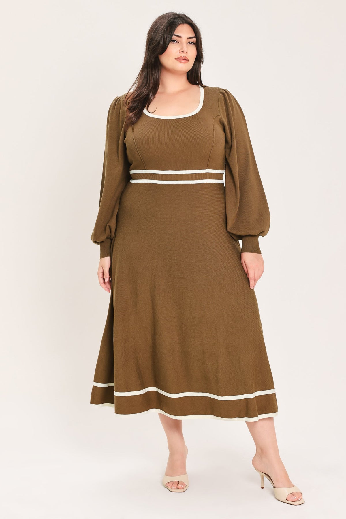 CEDAR LINE ELEGANCE SWEATER MIDI DRESS - Prim Clothing Company