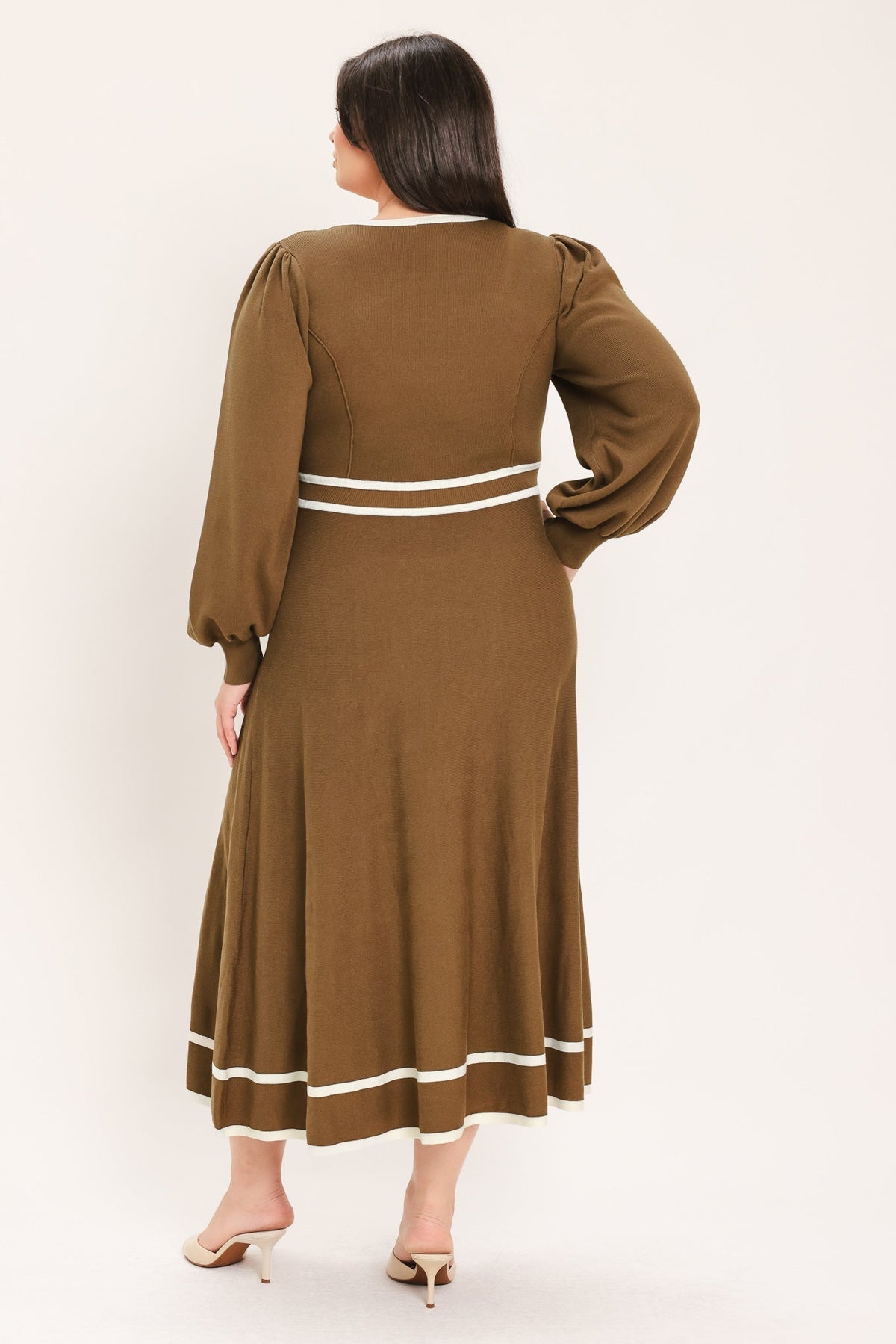 CEDAR LINE ELEGANCE SWEATER MIDI DRESS - Prim Clothing Company