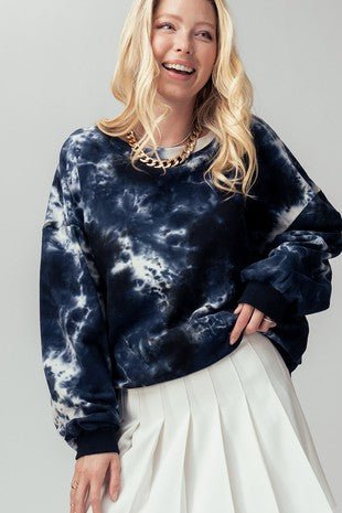 Cosmic Blue Over Sized Sweater - Prim Clothing Company