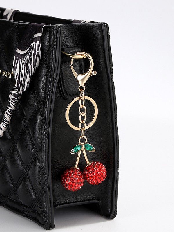 Crystal Cherry Bag Charm - Prim Clothing Company