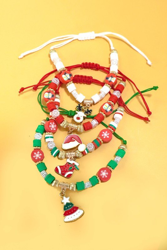 Festive Holiday Charm Bracelet Set - Prim Clothing Company