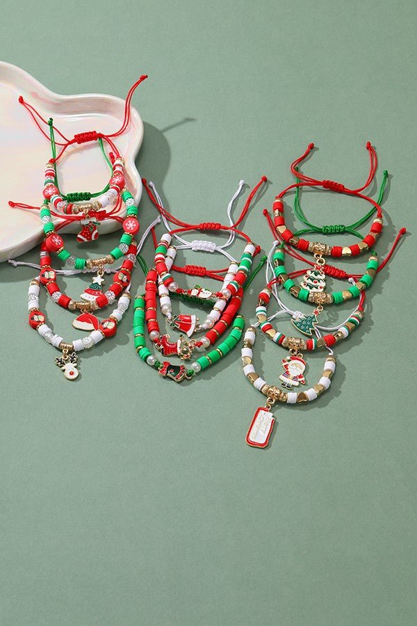 Festive Holiday Charm Bracelet Set - Prim Clothing Company