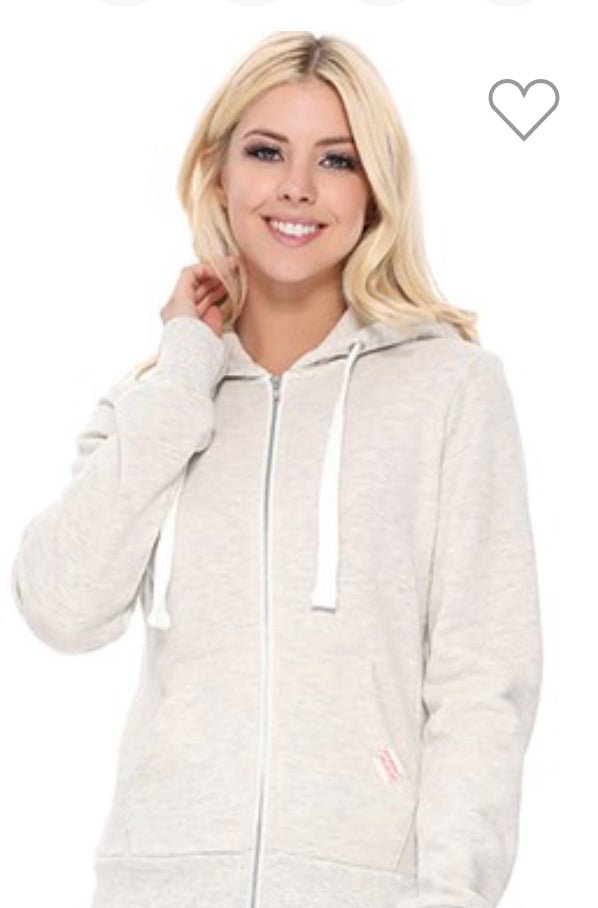 Fleece Zip Up Hoodie - Prim Clothing Company