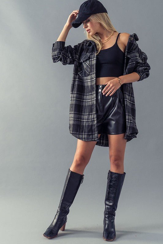 Grunge Chic: 90's Plaid Jacket - Prim Clothing Company