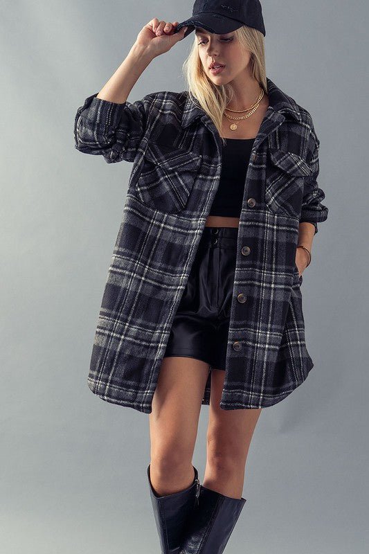 Grunge Chic: 90's Plaid Jacket - Prim Clothing Company