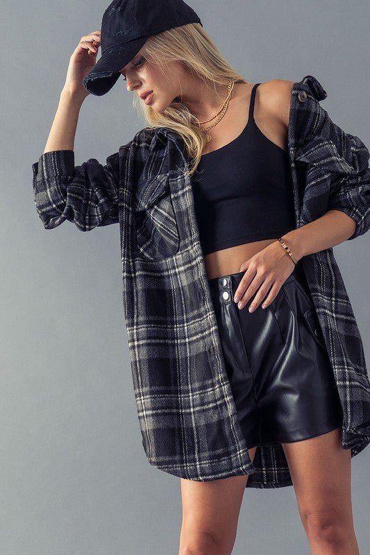 Grunge Chic: 90's Plaid Jacket - Prim Clothing Company