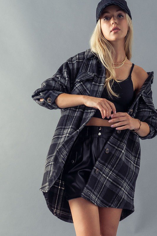 Grunge Chic: 90's Plaid Jacket - Prim Clothing Company