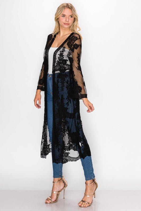 Havana Nights Lace Duster - Prim Clothing Company