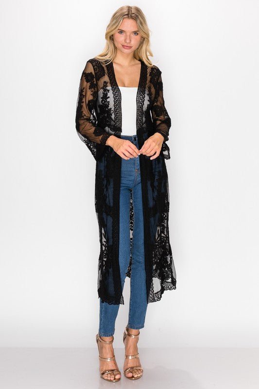 Havana Nights Lace Duster - Prim Clothing Company