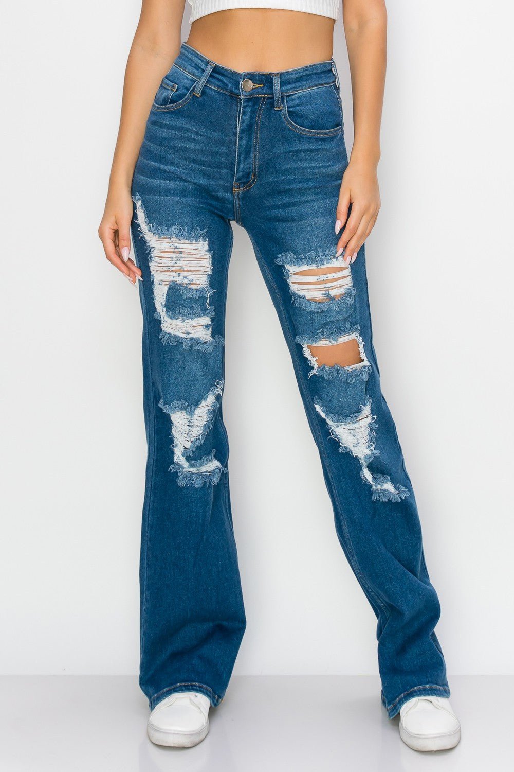 I Love the 90’s Wide Leg Jeans - Prim Clothing Company