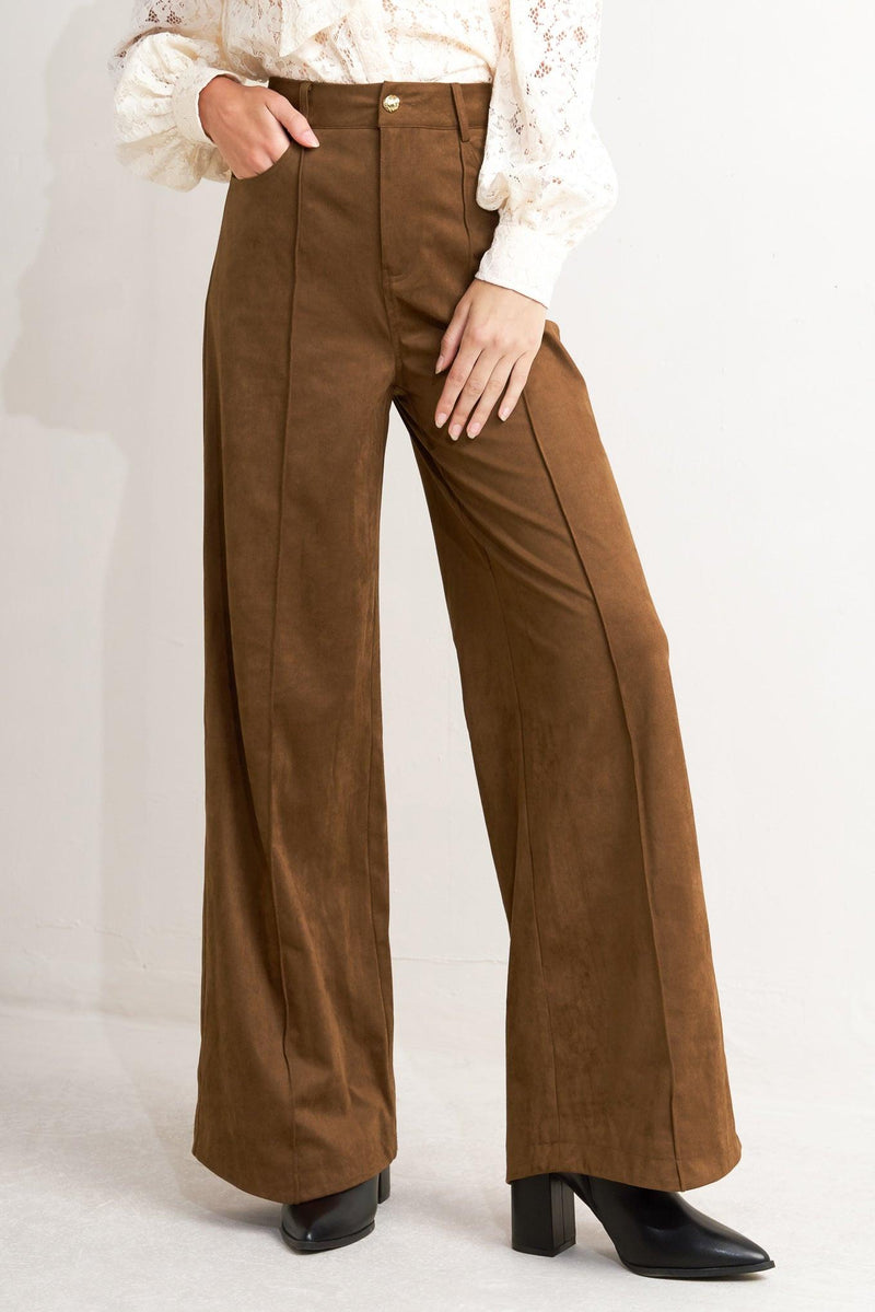 MIDNIGHT MESA STYLE FAUX SUEDE PANTS - Prim Clothing Company