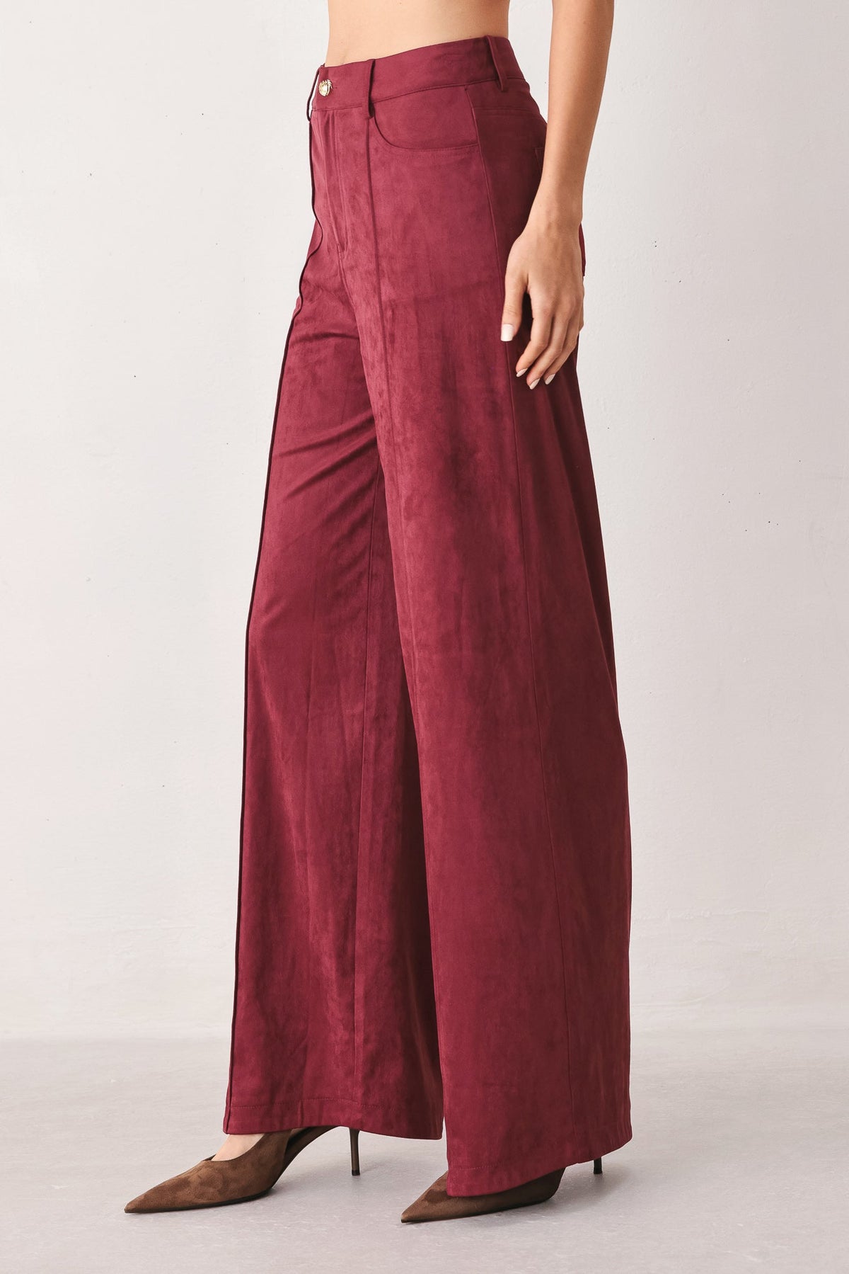 MIDNIGHT MESA STYLE FAUX SUEDE PANTS - Prim Clothing Company