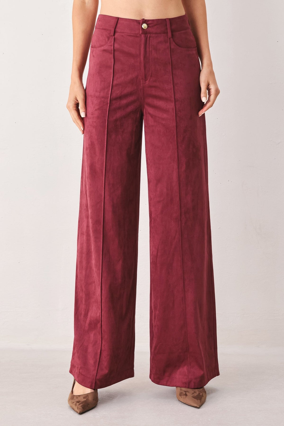 MIDNIGHT MESA STYLE FAUX SUEDE PANTS - Prim Clothing Company