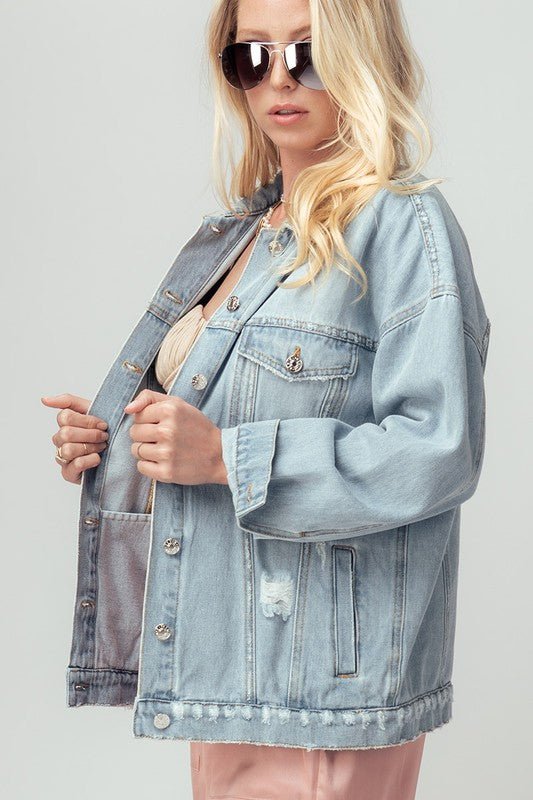 Retro Light Denim Jacket - Prim Clothing Company