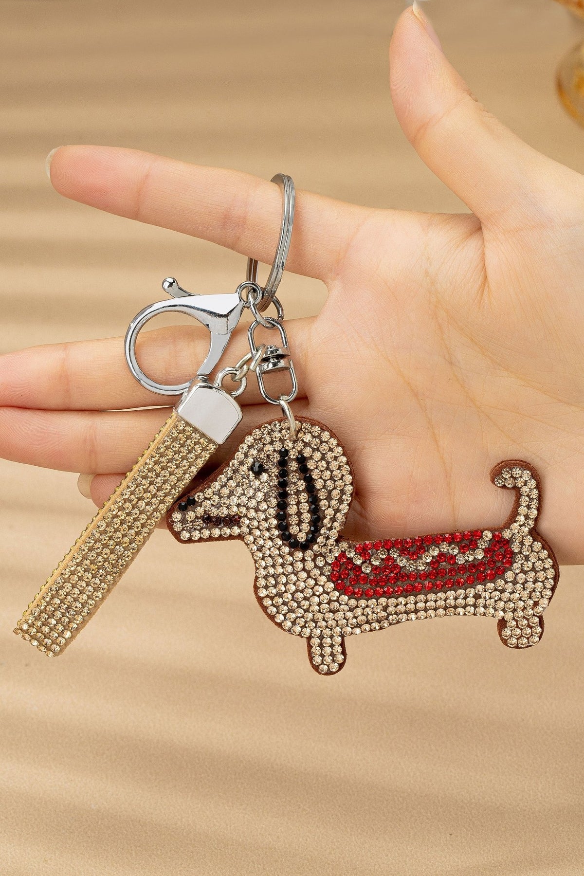 Rhinestone Dachshund Bag Charm - Prim Clothing Company