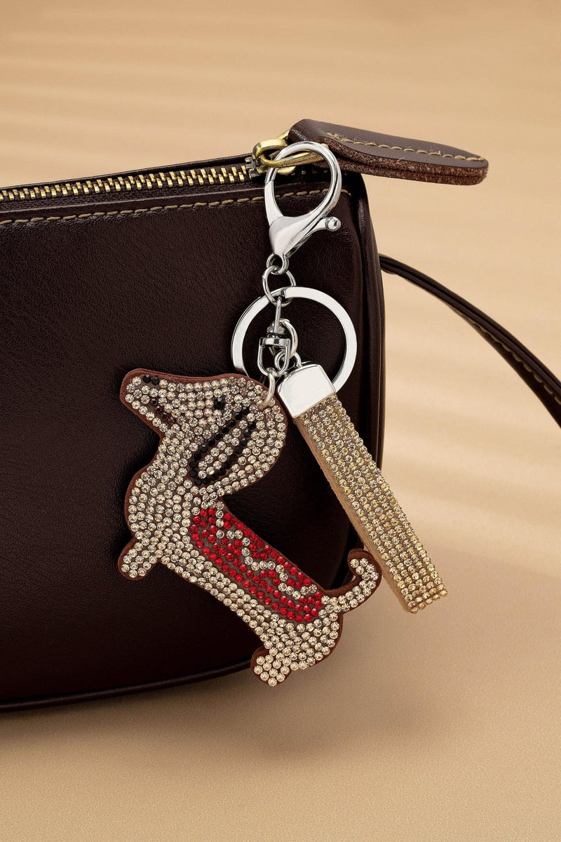 Rhinestone Dachshund Bag Charm - Prim Clothing Company