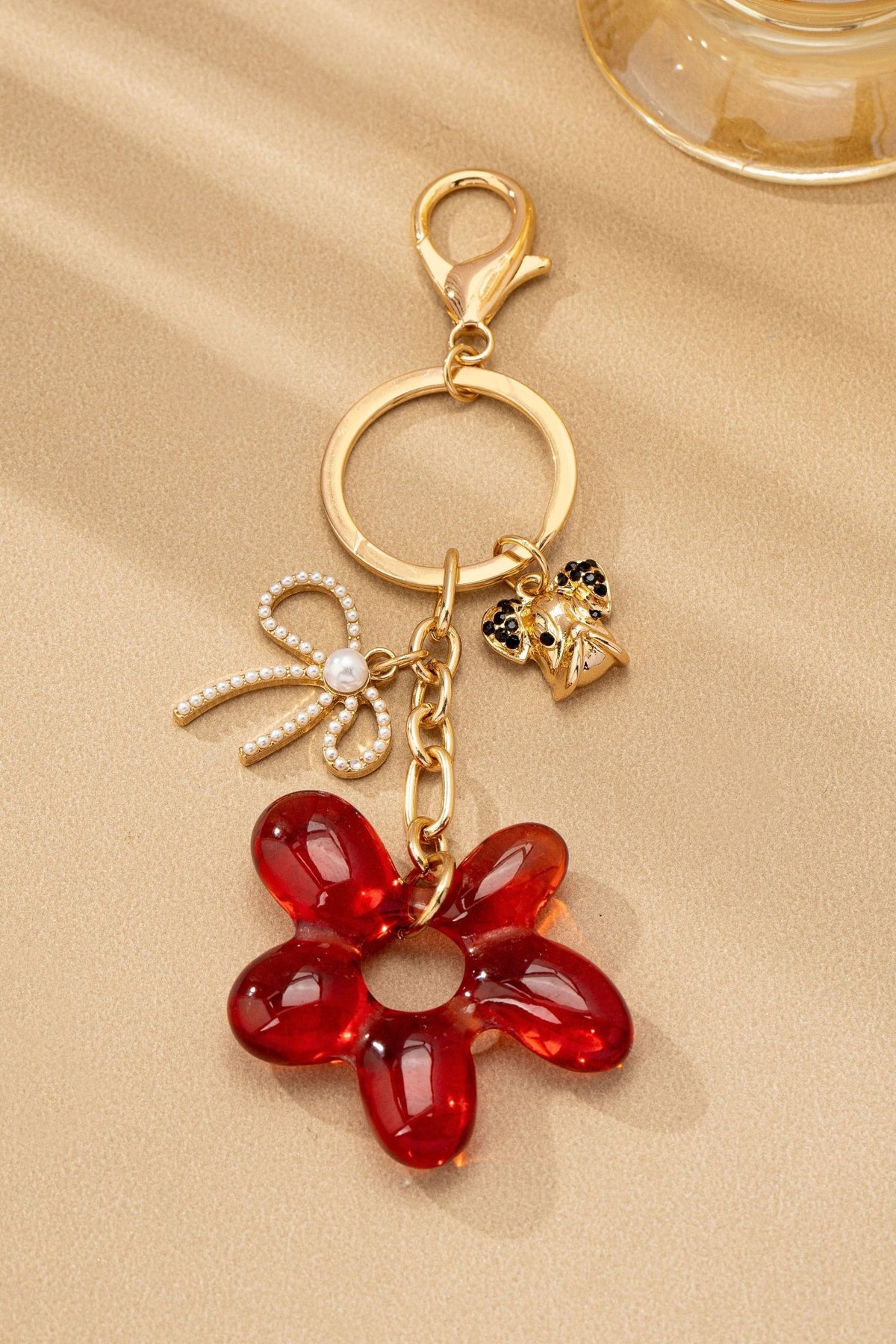 Ruby Bloom Statement Bag Charm - Prim Clothing Company