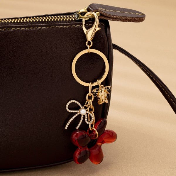 Ruby Bloom Statement Bag Charm - Prim Clothing Company