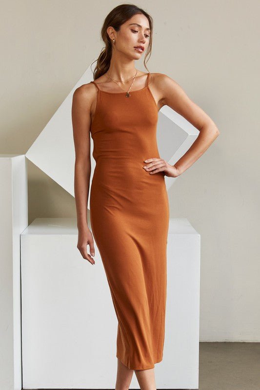 Stassi Backless Knit Midi Dress - Prim Clothing Company