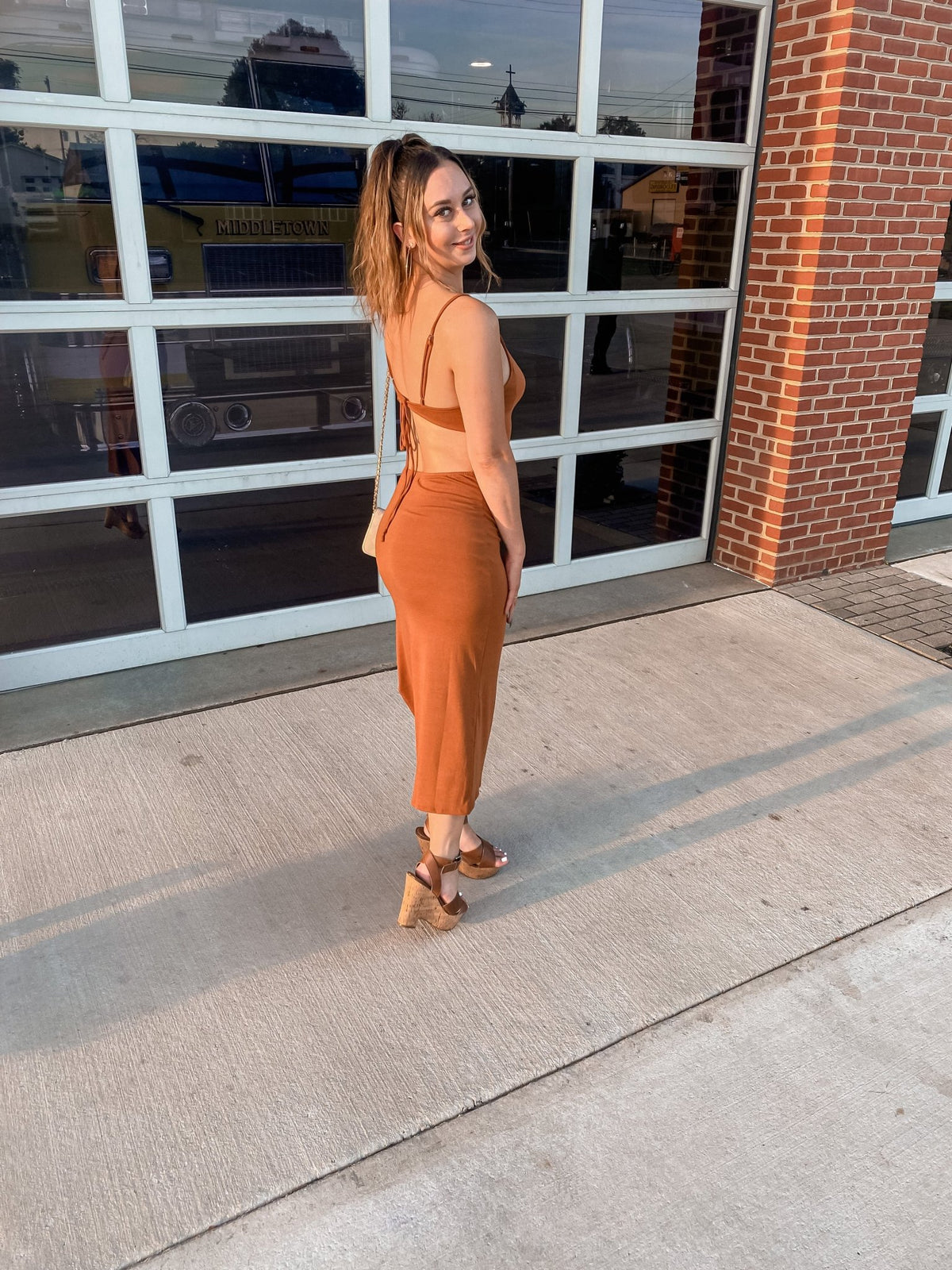 Stassi Backless Knit Midi Dress - Prim Clothing Company