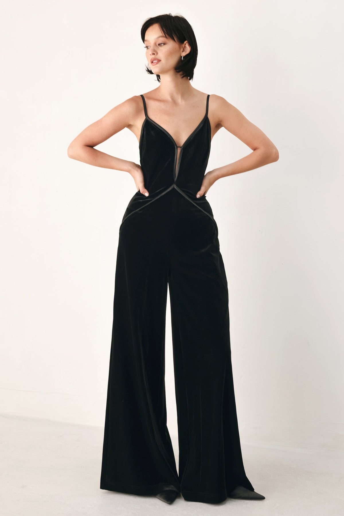 VELVET HOUR SWEETHEART WIDE LEG JUMPSUIT - Prim Clothing Company
