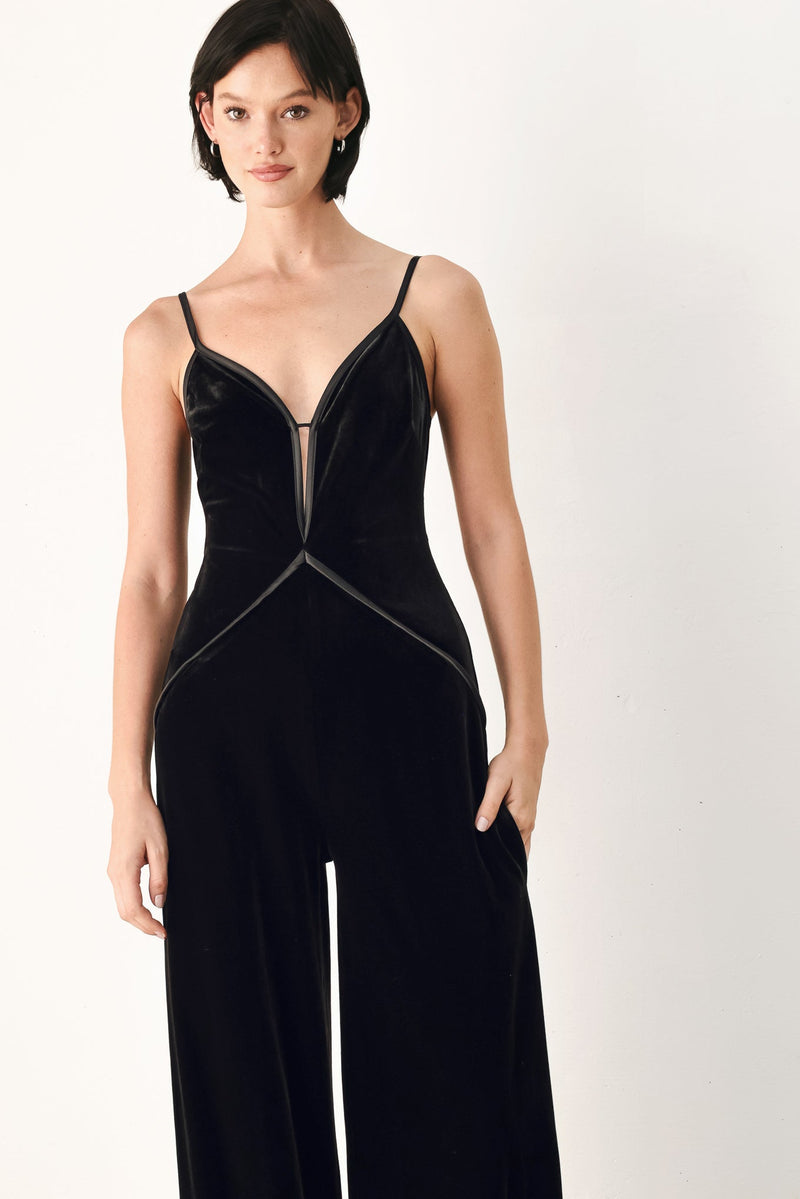 VELVET HOUR SWEETHEART WIDE LEG JUMPSUIT - Prim Clothing Company
