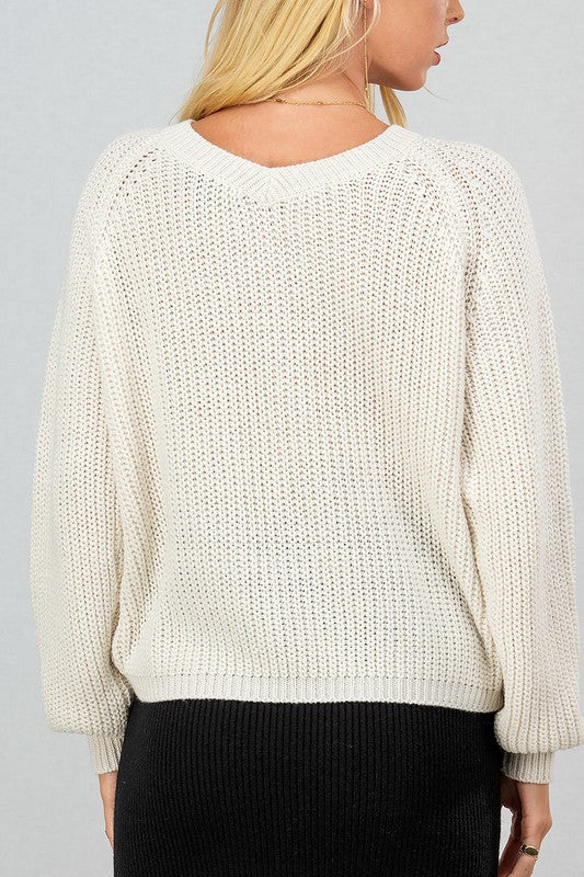 Comfy Vibes Cinched Sweater
