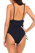 Pool Side Lace Up One Piece
