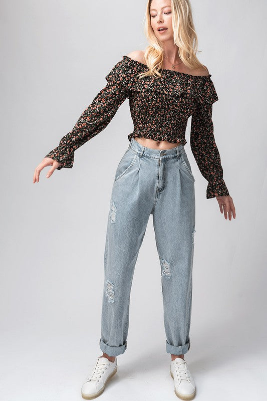 Julie High Waisted Mom Jean  Lylah and Bee – Prim Clothing Company